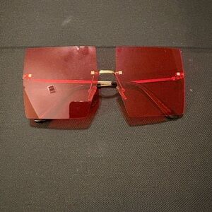 Stylish Red Square Sunglasses